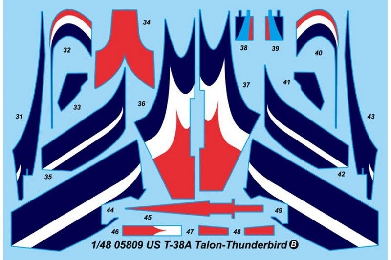 Збірна модель 1:48 літака T-38A Talon Thunderbird TRU05809 фото