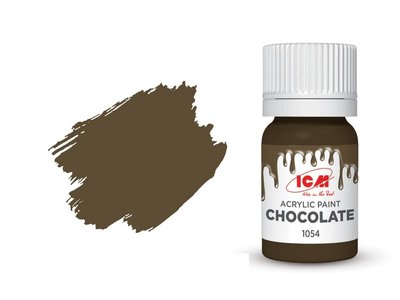 Краска акриловая шоколадная полуматовая ICM 1054 ICM01054 фото