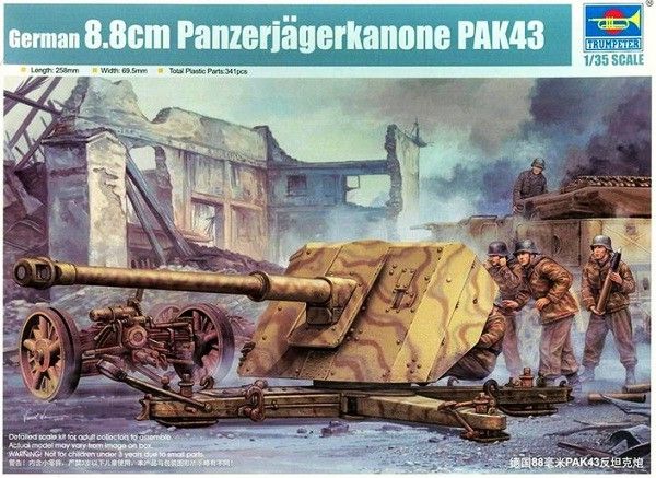 Сборная модель 1:35 пушки 88-мм Pak 43 TRU02308 фото