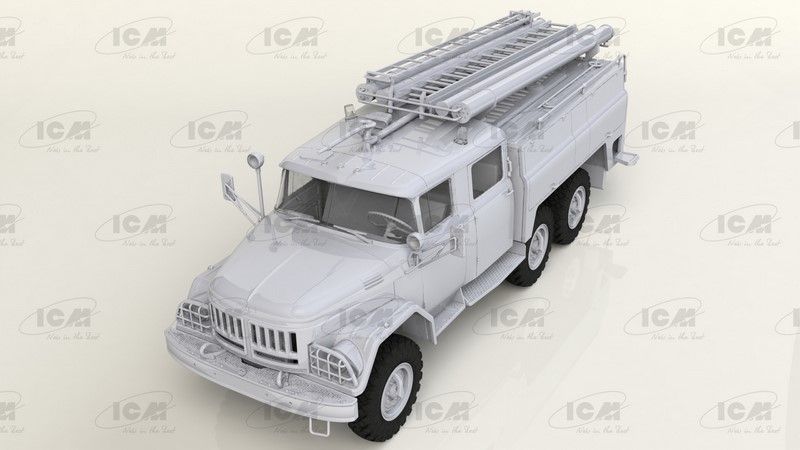 Збірна модель 1:35 пожежного автомобіля з фігурами Пожежники (Чорнобиль) ICM35902 фото