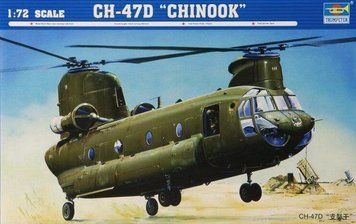 Сборная модель Trumpeter boeing CH-47D 'Chinook' - 1:72 из пластика, гражданская авиация TRU01622 фото