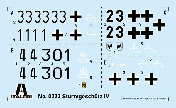 Збірна модель танка Sd.Kfz. 167 Sturmgesch&uuml;tz IV 1/35, Italeri 0223, танки і САУ ITL0223 фото