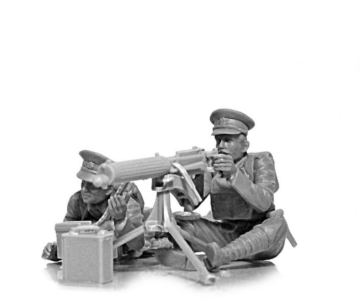 Набор 1:35 фигур Британский пулеметный расчет ICM35713 фото