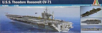 Збірна модель 1:720 авіаносця USS 'Roosevelt' Italeri, флот і військові кораблі ITL5531 фото