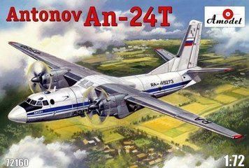 Сборная модель 1:72 самолета Ан-24Т Amodel, военная авиация после 1945 г. AMO72160 фото