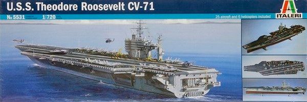 Збірна модель 1:720 авіаносця USS 'Roosevelt' ITL5531 фото