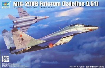 Збірна модель Trumpeter міГ-29УБ - 1:72 масштабна з пластику, гелікоптери та вертольоти TRU01677 фото