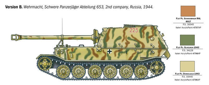 Сборная модель САУ 1:35 Sd. Kfz.184 Panzerjager Tiger (P) Elefant, Italeri 0211 ITL0211 фото