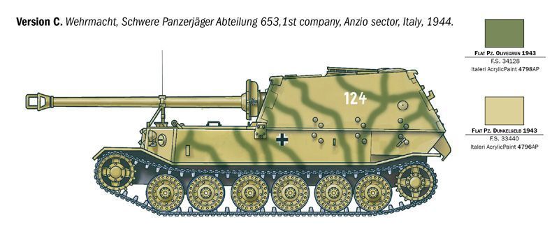 Сборная модель САУ 1:35 Sd. Kfz.184 Panzerjager Tiger (P) Elefant, Italeri 0211 ITL0211 фото