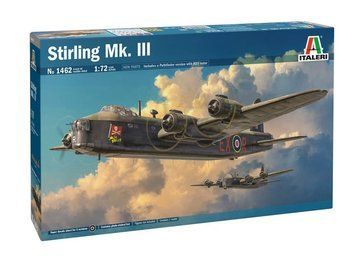 Сборная модель 1:72 бомбардировщика Stirling Mk.III Italeri, военная авиация до 1945 г. ITL1462 фото