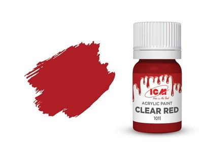 Краска акриловая красная полупрозрачная ICM 1011 ICM01011 фото