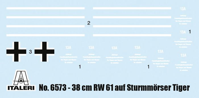Сборная модель танка 38 cm RW 61 auf Sturmmorser Tiger 1/35, Italeri 6573, танки и САУ ITL6573 фото