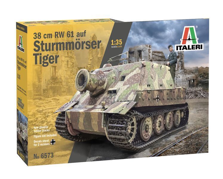 Сборная модель танка 38 cm RW 61 auf Sturmmorser Tiger 1/35, Italeri 6573, танки и САУ ITL6573 фото