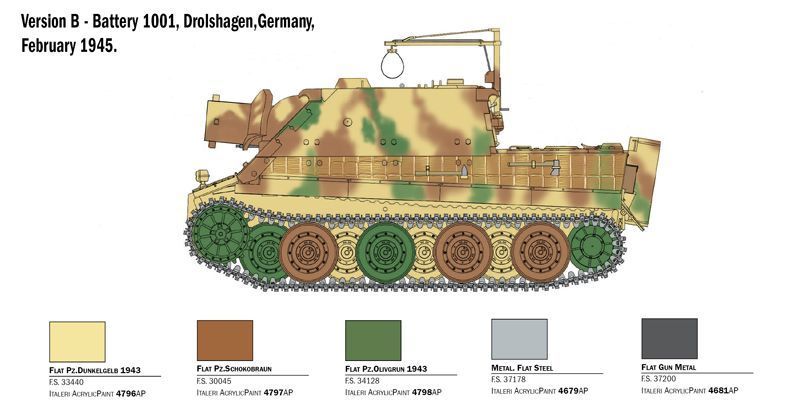 Сборная модель танка 38 cm RW 61 auf Sturmmorser Tiger 1/35, Italeri 6573, танки и САУ ITL6573 фото
