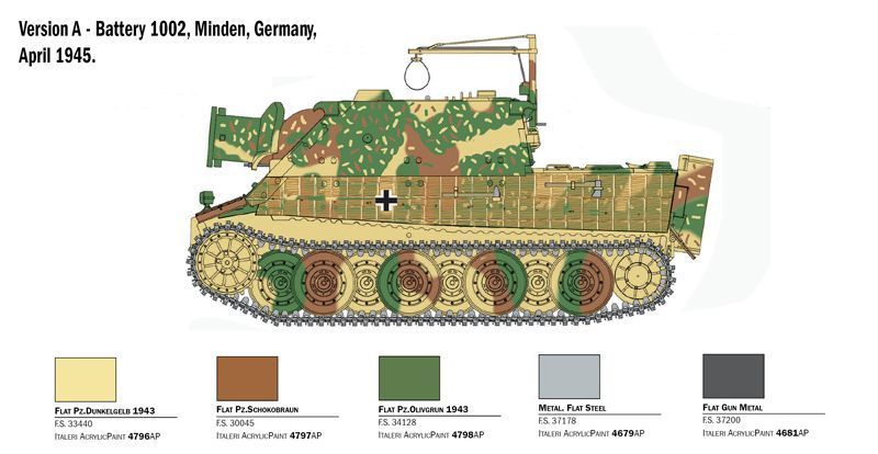Сборная модель танка 38 cm RW 61 auf Sturmmorser Tiger 1/35, Italeri 6573, танки и САУ ITL6573 фото