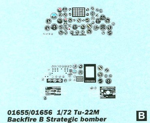 Збірна модель 1:72 ракетоносця-бомбардувальника Ту-22М2 TRU01655 фото