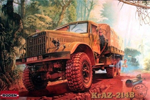 Збірна модель 1:35 вантажного автомобіля КрАЗ-214Б RN804 фото