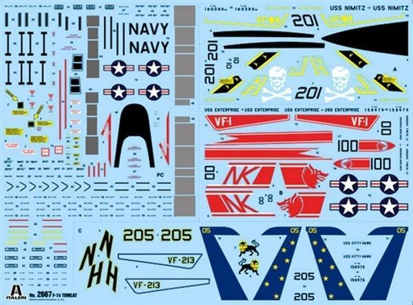Збірна модель Italeri f-14 Tomcat - 1:48 масштабна з пластику, гелікоптери та вертольоти ITL2667 фото