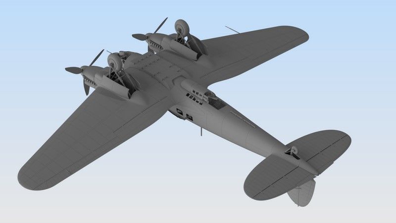 Збірна модель 1:48 німецького бомбардувальника He 111H-16 ICM48263 фото