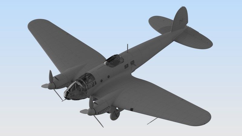 Сборная модель 1:48 немецкого бомбардировщика He 111H-16 ICM48263 фото