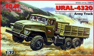 Збірна модель ICM Урал-4320 - 1:72 масштабна з пластику, військові автомобілі ICM72611 фото