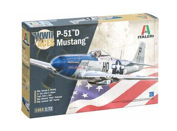 Збірна модель літака 1:72 P-51D Mustang Aces, Italeri 1484 ITL1484 фото