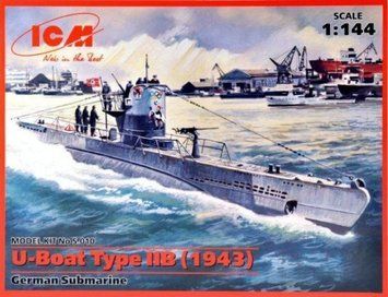 Збірна модель 1:144 підводного човна U-boat Type IIB (1943 р.) ICM, флот і підводні човни ICMS010 фото