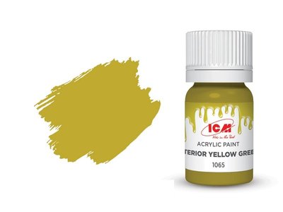 Краска акриловая интерьерная жёлтая полуматовая ICM 1065 ICM01065 фото