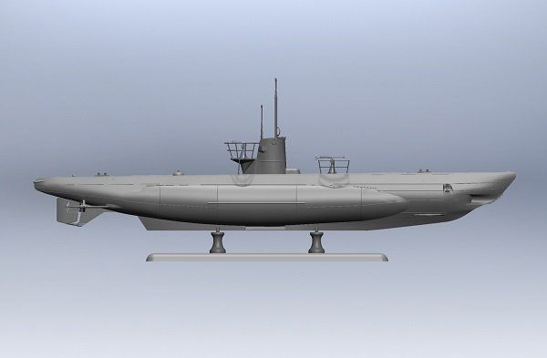 Збірна модель 1:144 підводного човна U-boat Type IIB (1943 р.) ICMS010 фото