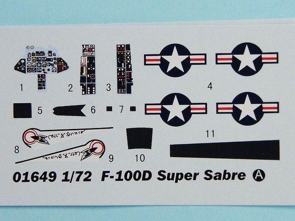 Збірна модель Trumpeter f-100D Super Sabre - 1:72 масштабна з пластику, гелікоптери та вертольоти TRU01649 фото