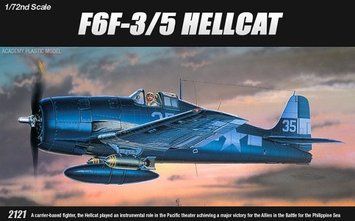 Збірна модель 1:72 літака F6F-3/5 'Hellcat' Academy, військова авіація до 1945 р. AC12481 фото