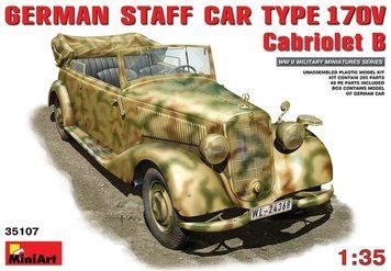 Збірна модель 1:35 автомобіля Mercedes-Benz Type 170V Cabriolet B MiniArt, легкові автомобілі MA35107 фото
