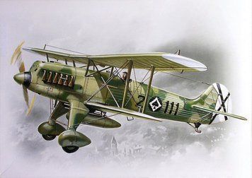 Збірна модель 1:72 винищувача He 51B-1 ICM, військова авіація до 1945 р. ICM72191 фото