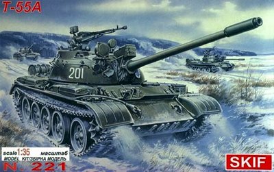 Сборная модель 1:35 танка Т-55А MK221 фото