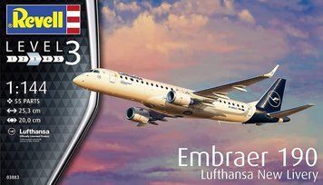 Збірна масштабна модель 1:144 літака Embraer 190 Revell, військова авіація після 1945 р. RV03883 фото