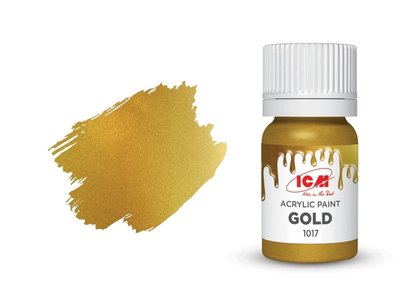 Краска акриловая золото металлик ICM 1017 ICM01017 фото