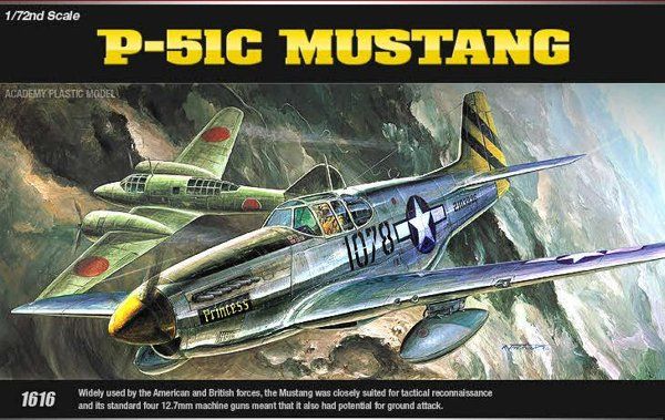 Збірна модель 1:72 винищувача P-51C 'Mustang' AC12441 фото