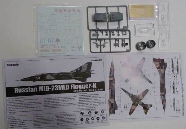 Збірна модель 1:48 винищувача МіГ-23МЛД TRU02856 фото