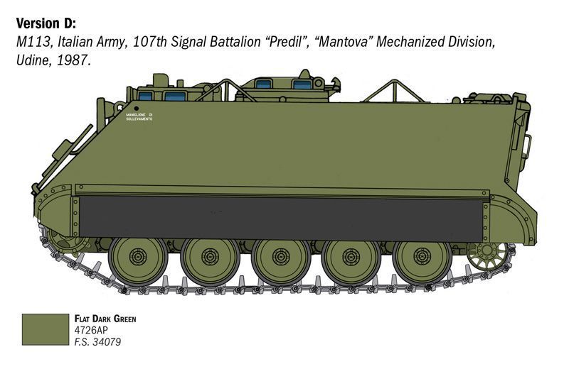 Збірна модель бронетранспортера 1:35 M113A1, Italeri 6753 ITL6753 фото
