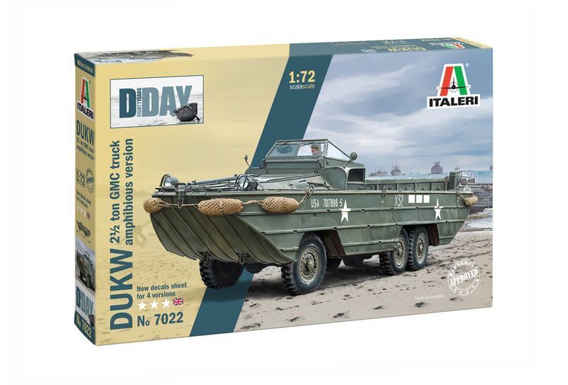 Сборная модель автомобиля DUKW 2 1/2 ton GMC "D-Day 80&deg; Anniversary" 1/72, Italeri 7022, военные автомобили ITL7022 фото