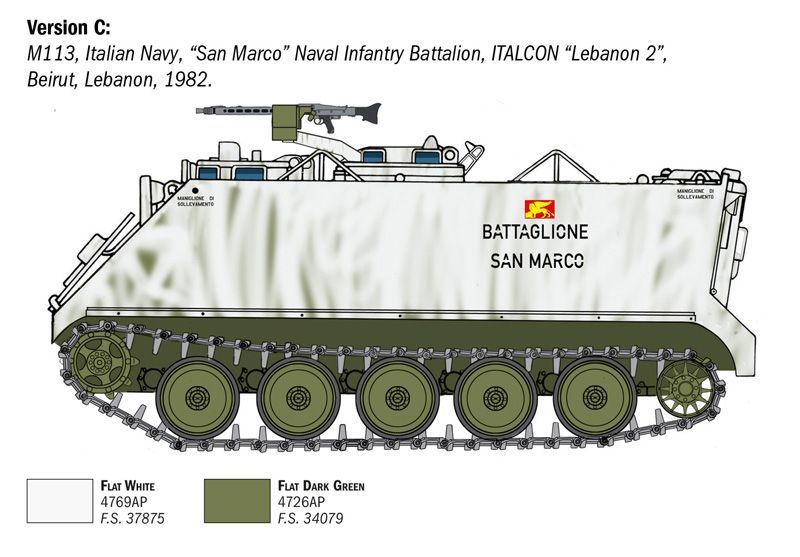Збірна модель бронетранспортера 1:35 M113A1, Italeri 6753 ITL6753 фото