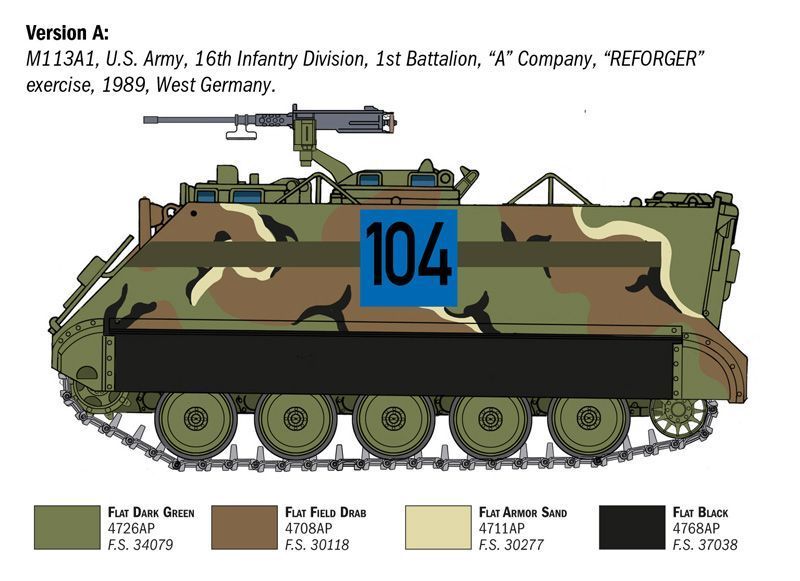 Збірна модель бронетранспортера 1:35 M113A1, Italeri 6753 ITL6753 фото