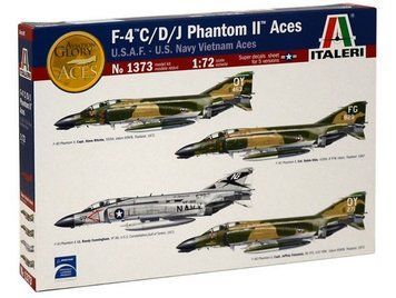 Збірна модель 1:72 винищувача F-4 Phantom II Italeri, гелікоптери та вертольоти ITL1373 фото
