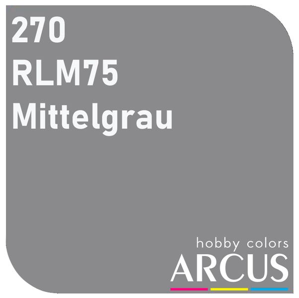 E270 Алкідна емаль RLM 75 Mittelgrau Алкідна емаль RLM 75 Mittelgrau ARC-E270 фото