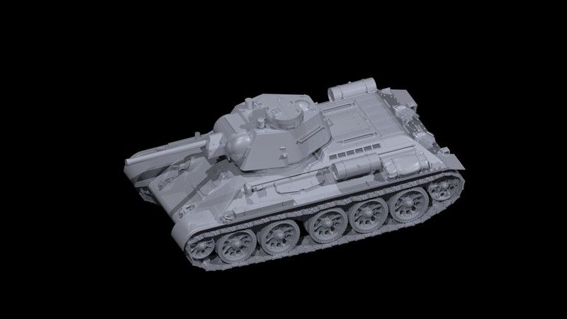 Сборная модель 1:35 танка Т-34/76 с танковым десантом ICM35368 фото
