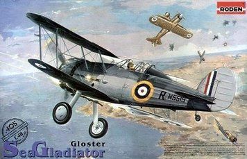 Збірна модель Roden gloster Sea Gladiator Mk.I - 1:48 масштабна з пластику, військова авіація до 1945 р. RN405 фото