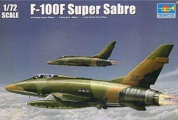 Збірна модель 1:72 винищувача F-100F 'Super Sabre' Trumpeter, гелікоптери та вертольоти TRU01650 фото