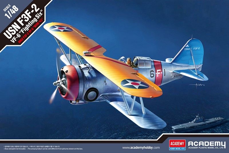 Збірна модель 1:48 винищувача F3F-2 AC12326 фото