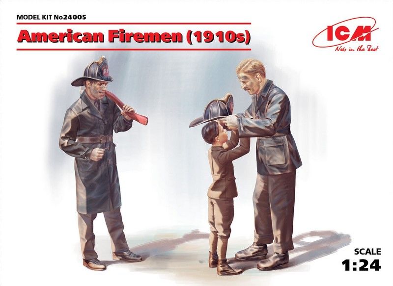 Набір 1:24 фігур Американські пожежники (1910 р.) ICM24005 фото