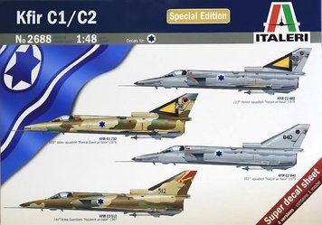 Збірна модель 1:48 винищувача Kfir C1/C2 Italeri, гелікоптери та вертольоти ITL2688 фото